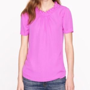 100% silk purple top